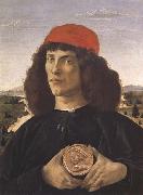 Sandro Botticelli Portrait of a Youth with a Medal oil painting artist